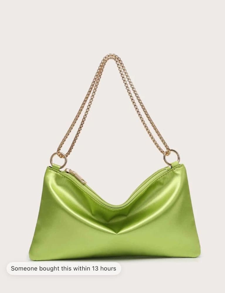 حقيبة سهرة أنيقة للنساء من الحرير  الساتان 