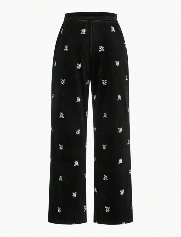 بنطلون بدلة مصمم خصيصًا من MOTF  مطرز بالورود